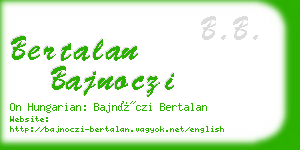 bertalan bajnoczi business card